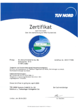 Hiermit wird bestätigt, dass die Firma W. Albrecht GmbH & Co. KG gemäß Wasserhaushaltsgesetz als Fachbetrieb überprüft und anerkannt ist.